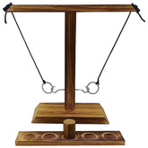 Ring Toss Game for Adults & Outdoor/Indoor Yard Games -Hook and Ring Interactive Game With Shot Ladders Bundle | Handmade Wooden Hook and Toss Games for Bars Party & Home